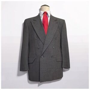 Joseph Abboud JoA II Double Breasted Blazer| 40R | Charcoal Wool | Classic